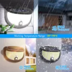 Picture of 198 LED Solar Motion Sensor Wall Light – Waterproof Outdoor Security Flood Lamp for Garden, Patio & Driveway